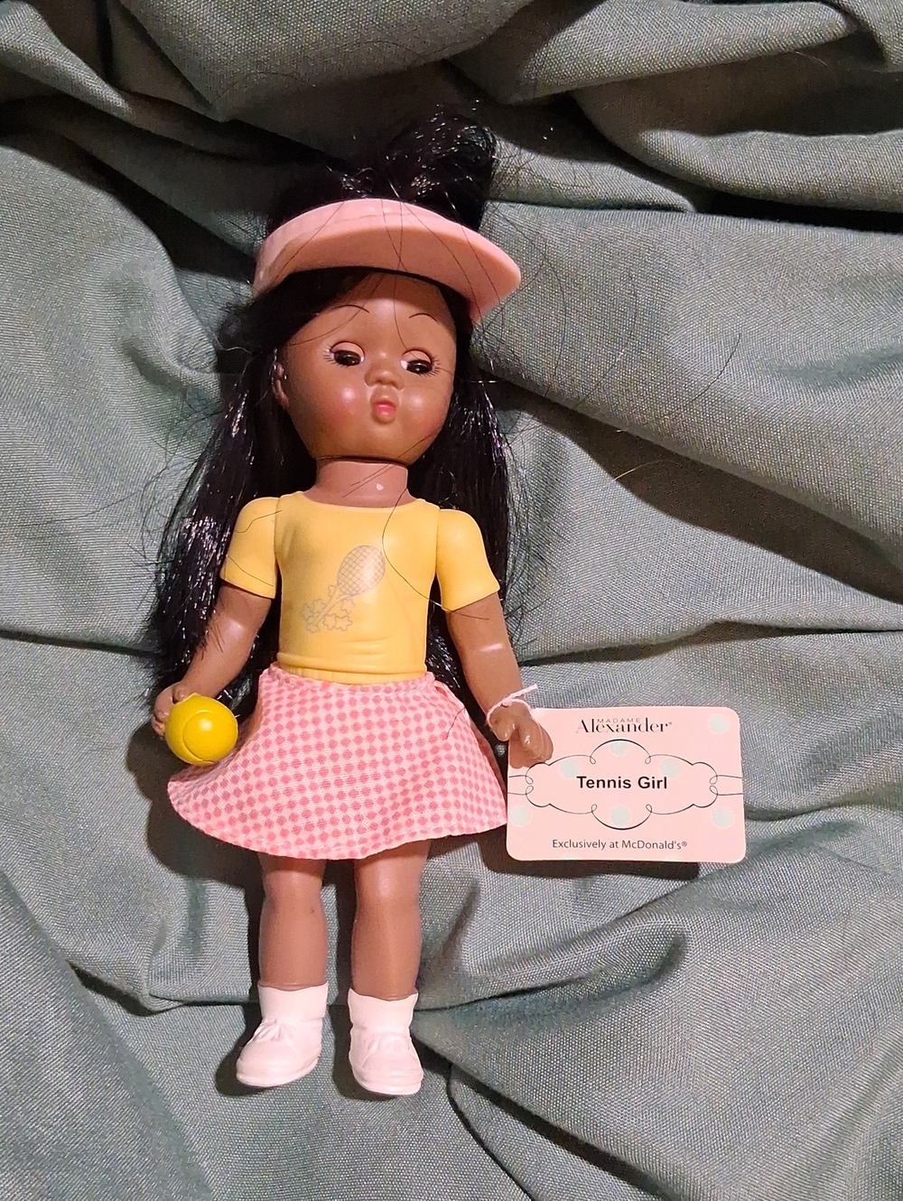 Madame Alexander Brown Skinned Tennis Girl Doll in Pink & Yellow